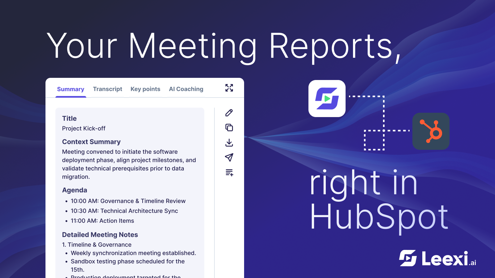 Your meeting reports, right in HubSpot